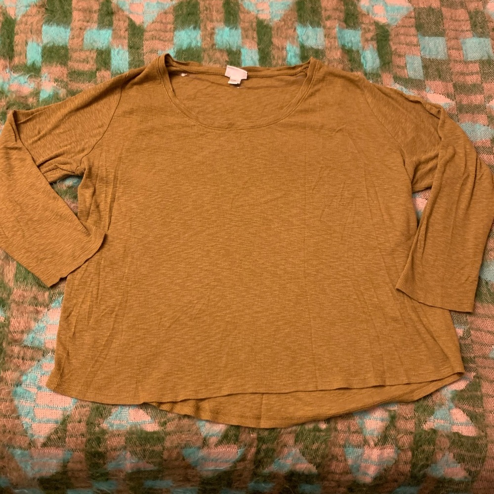 Ava & Viv Ribbed Long-Sleeve Tee